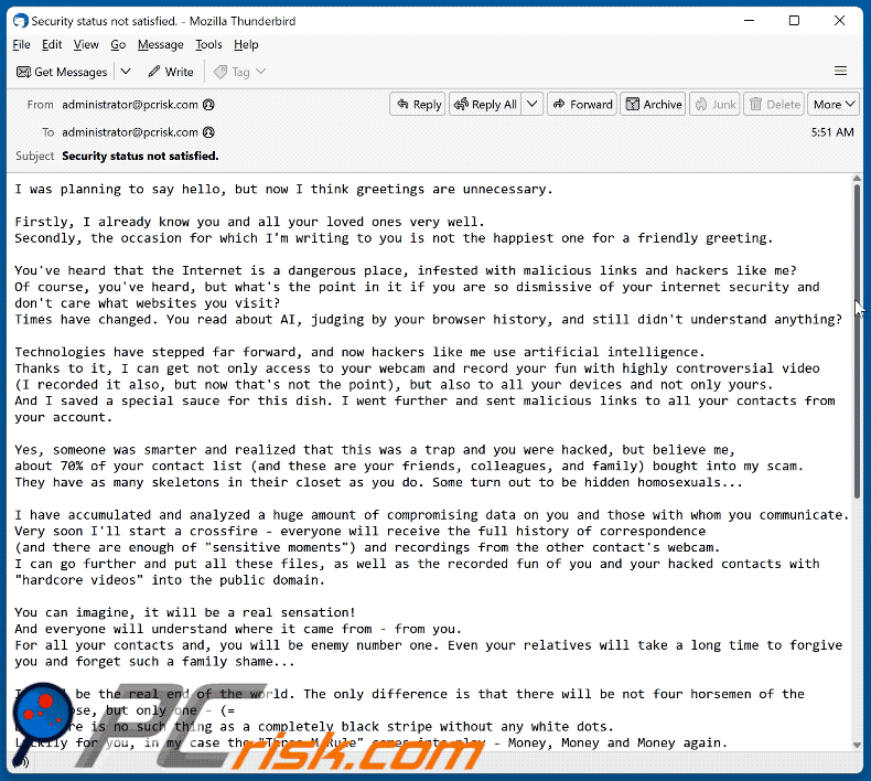 Internet Is A Dangerous Place e-mailoplichting (GIF)