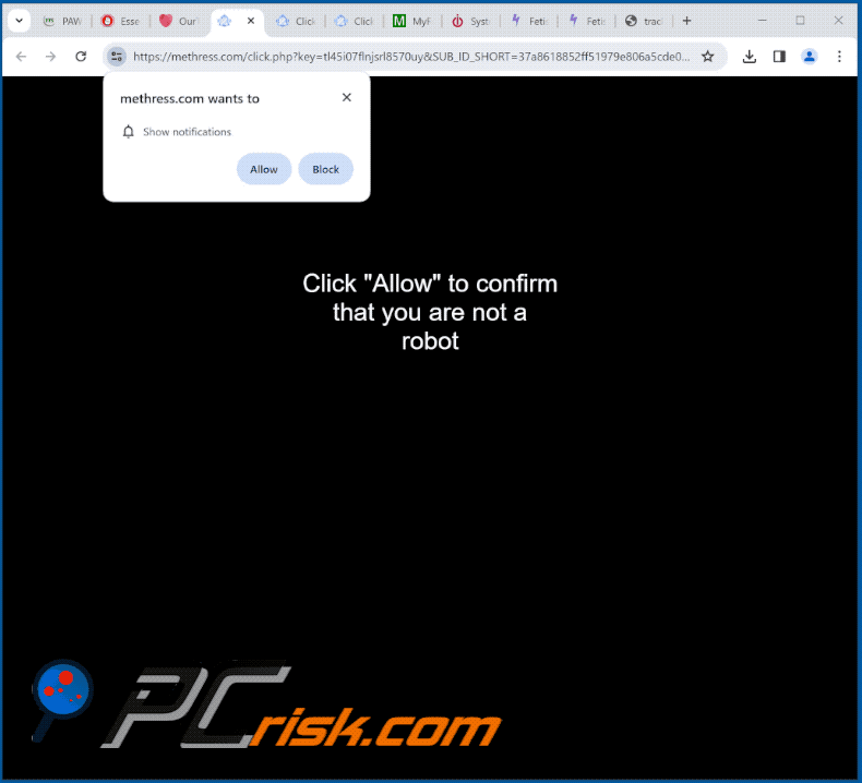 methress[.]com website uiterlijk (GIF)
