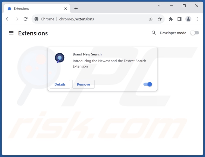 Brandnewsearch.com gerelateerde Google Chrome-extensies verwijderen