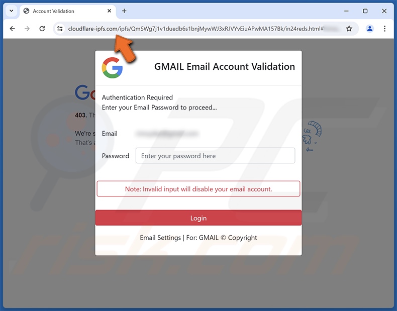 Email Sending Has Been Temporarily Suspended bedrieglijke e-mail gepromote phishingsite