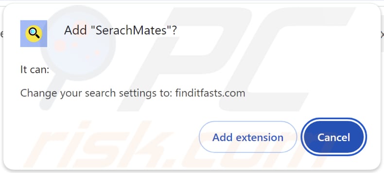 SerachMates browser hijacker vraagt om rechten