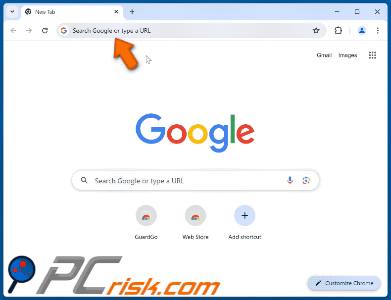 GuardGo browser hijacker leidt om naar boyu.com.tr