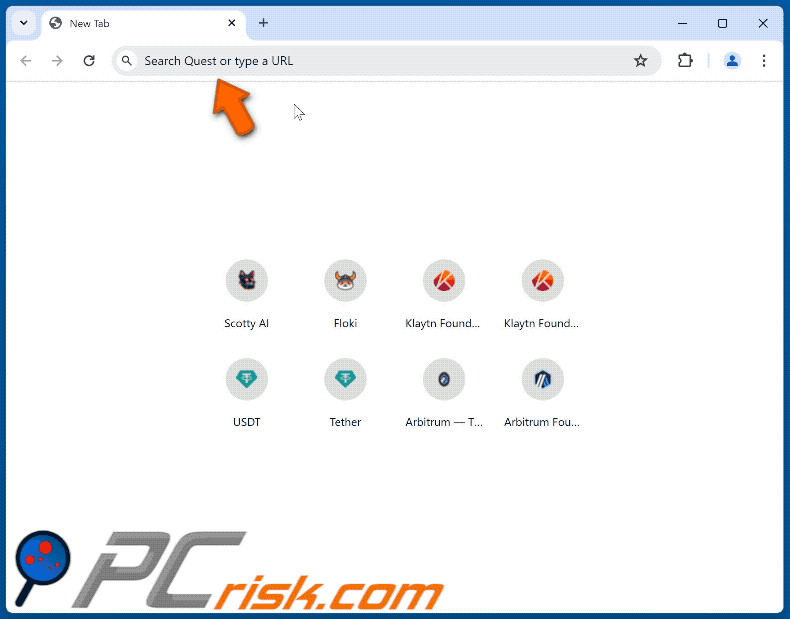 HotSearch browser hijacker leidt om naar boyu.com.tr (GIF)