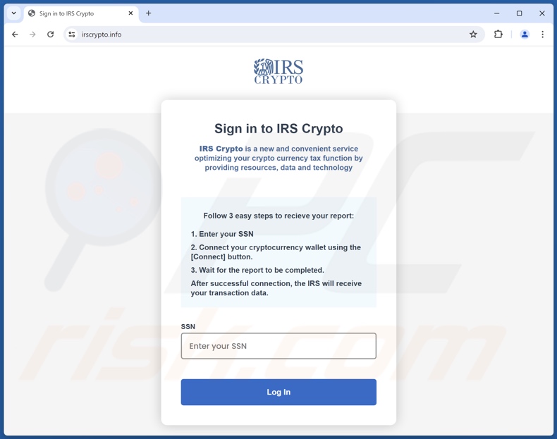IRS Crypto oplichterij
