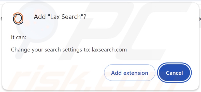 Lax Search browser hijacker vragen om toestemming