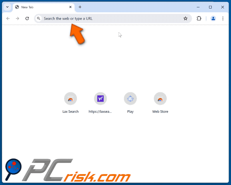 Lax Search browser hijacker doorverwijzen naar Yahoo (GIF)