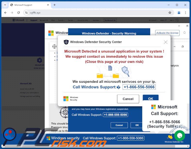 Microsoft heeft een ongebruikelijke toepassing in uw systeem gedetecteerd