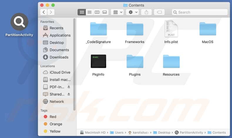 PartitionActivity adware installatiemap
