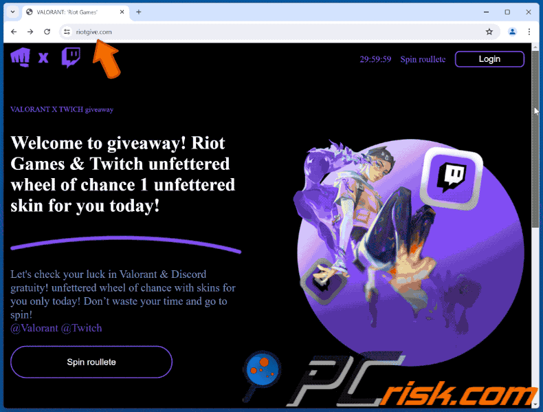 Verschijning van Riot Games & Twitch Giveaway oplichterij