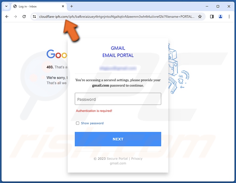Virus Activities Were Detected bedrieglijke e-mail gepromote phishingsite