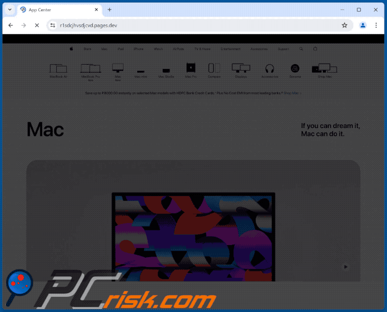 Toegang tot dit Apple apparaat is geblokkeerd POP-UP Scam verschijning