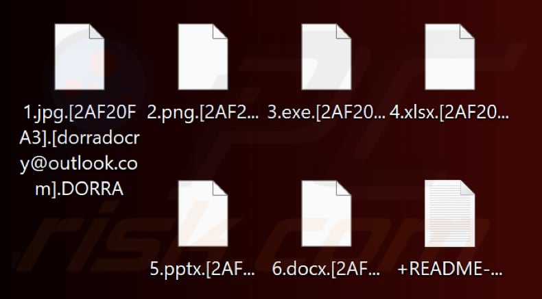 Bestanden versleuteld door DORRA ransomware (.DORRA extensie)