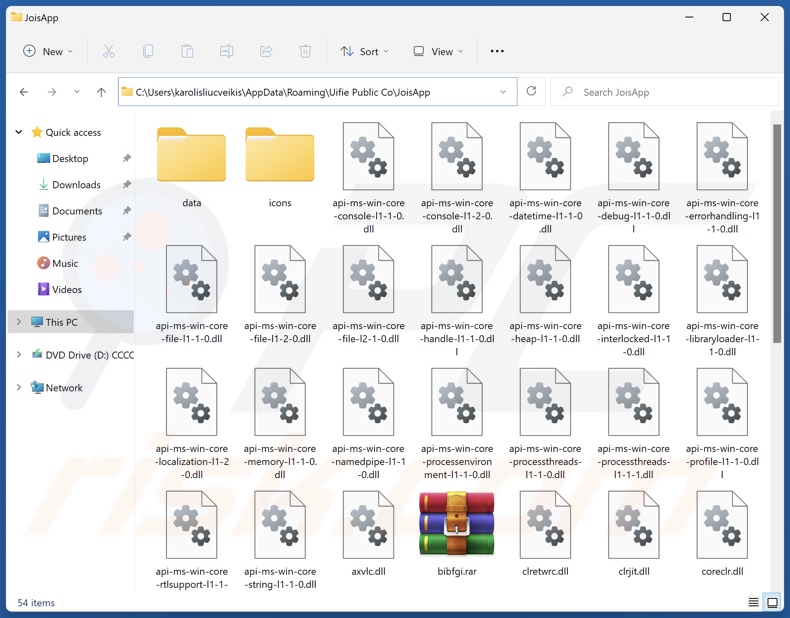 JoisApp ongewenste applicatie installatiemap