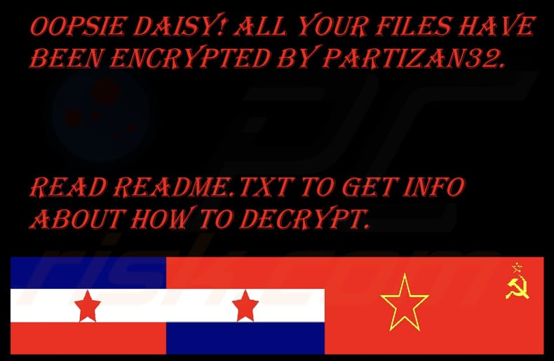 PartiZAN32 ransomware behang