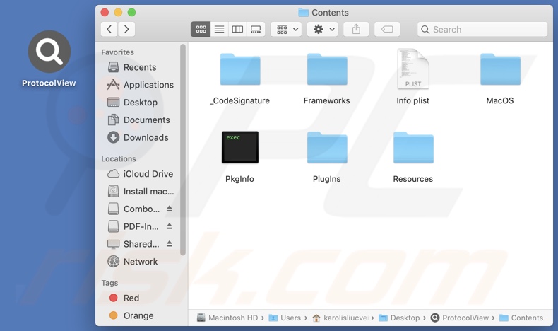 ProtocolView adware installatiemap