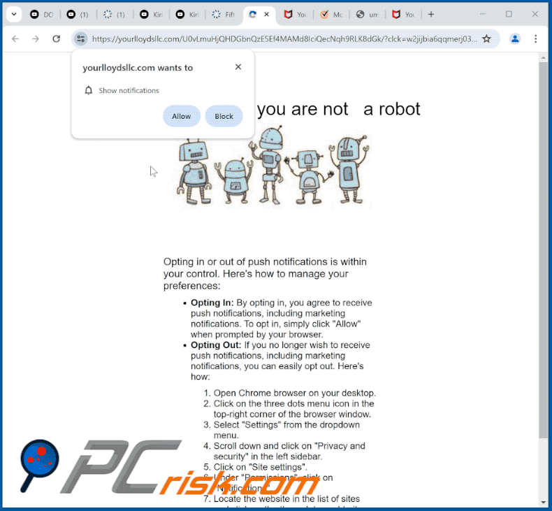 yourlloydsllc[.]com website uiterlijk (GIF)