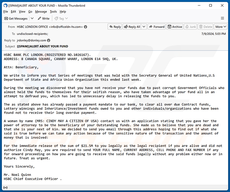Fund Transaction email oplichting (2024-07-10)