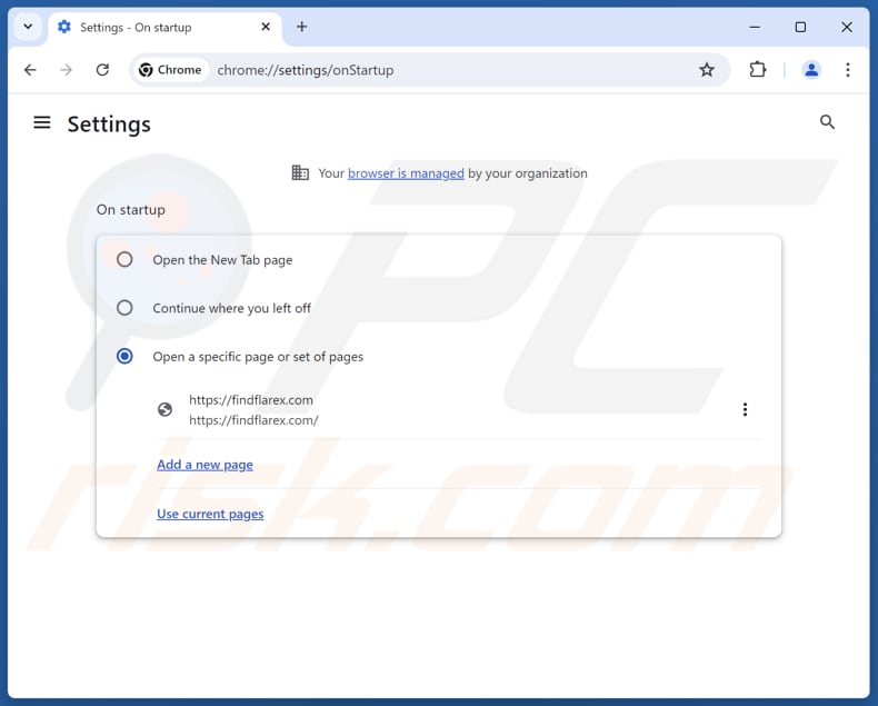 Microsoft Edge-browserkaper verwijderen van de startpagina van Google Chrome