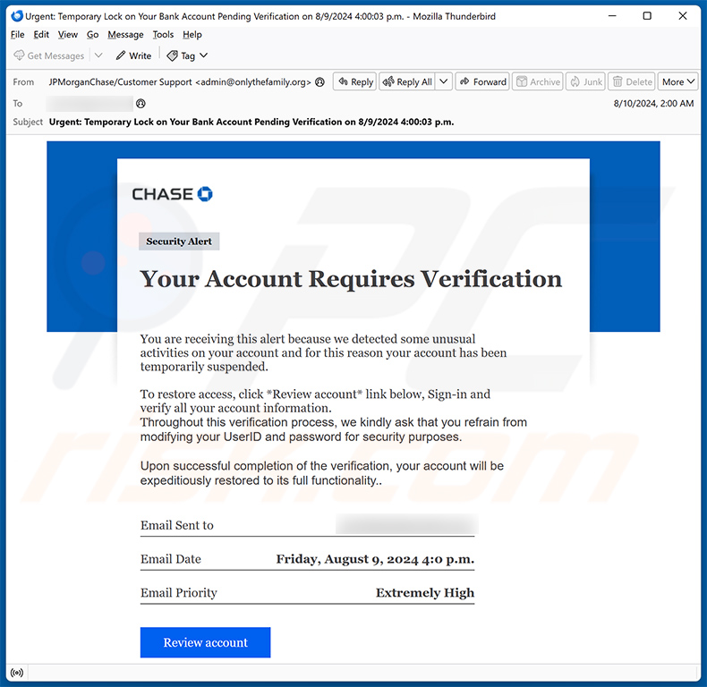 Chase - Account Verification e-mailoplichting (2024-08-19)