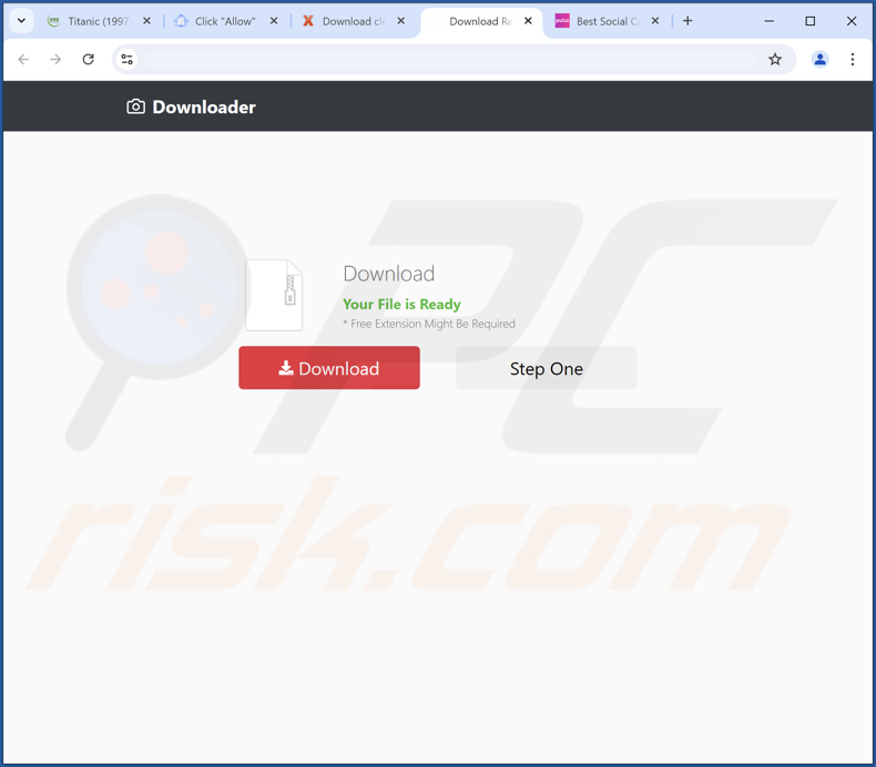 Website gebruikt om FlipPlayer te promoten