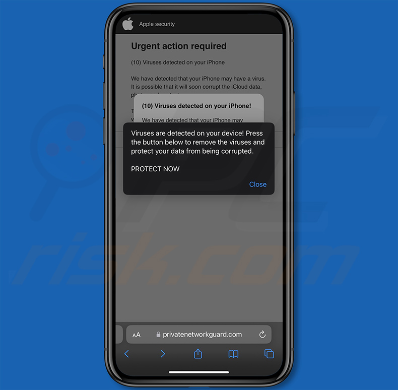 (10) Viruses Were Detected On Your iPhone pop-up oplichterij (2024-09-09)