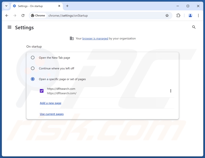 Verwijderen van dfltsearch.com uit Google Chrome startpagina