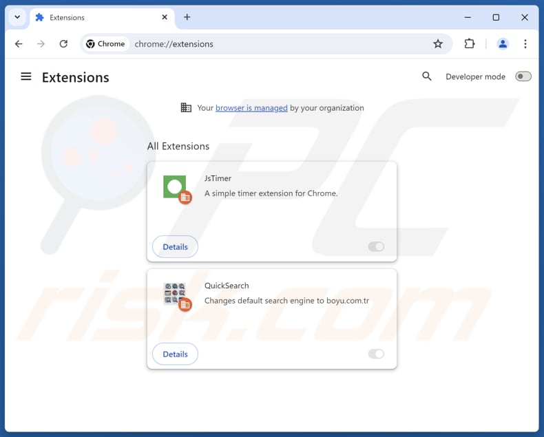 JsTimer stap voor stap verwijderen uit Google Chrome 2