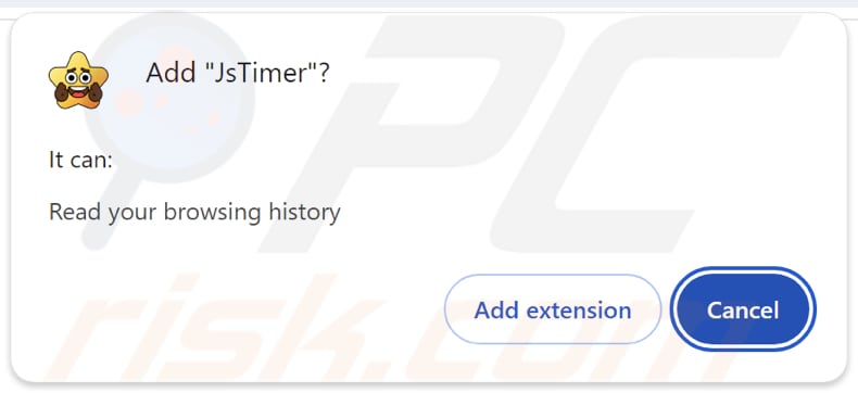 JsTimer ongewenste extensie