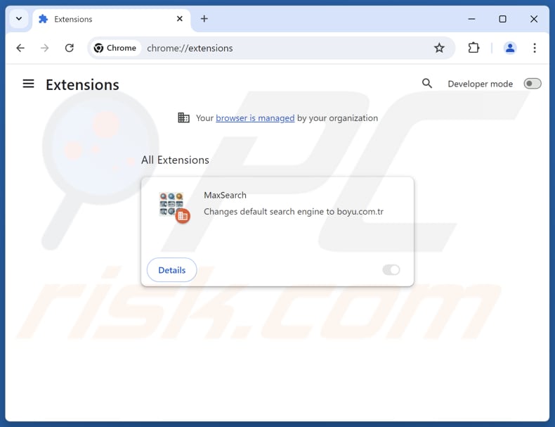 Aan findflarex.com gerelateerde Google Chrome-extensies verwijderen