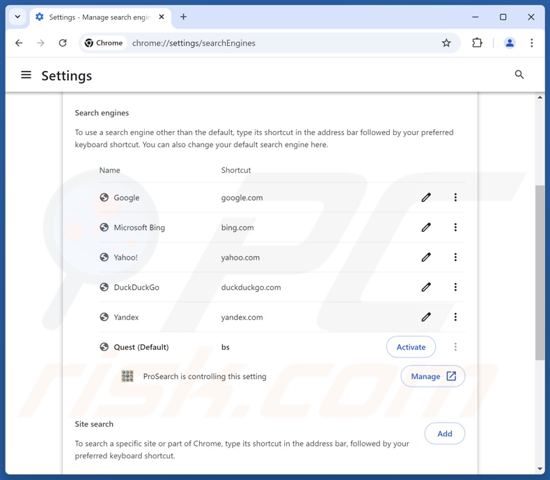 Findflarex.com uit de standaardzoekmachine van Google Chrome verwijderen