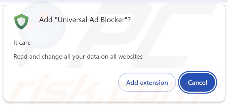 Universal Ad Blocker vragen om verschillende toestemmingen