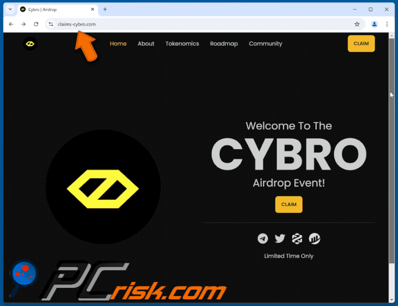 Verschijning van CYBRO Airdrop oplichterij