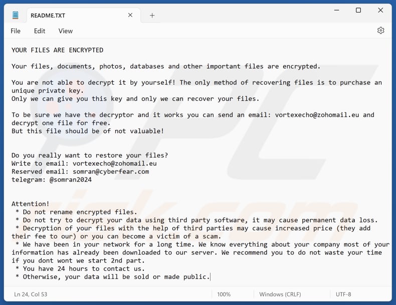 Moon ransomware tekstbestand (README.txt)