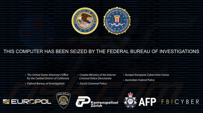 Property Of The FBI ransomware behang
