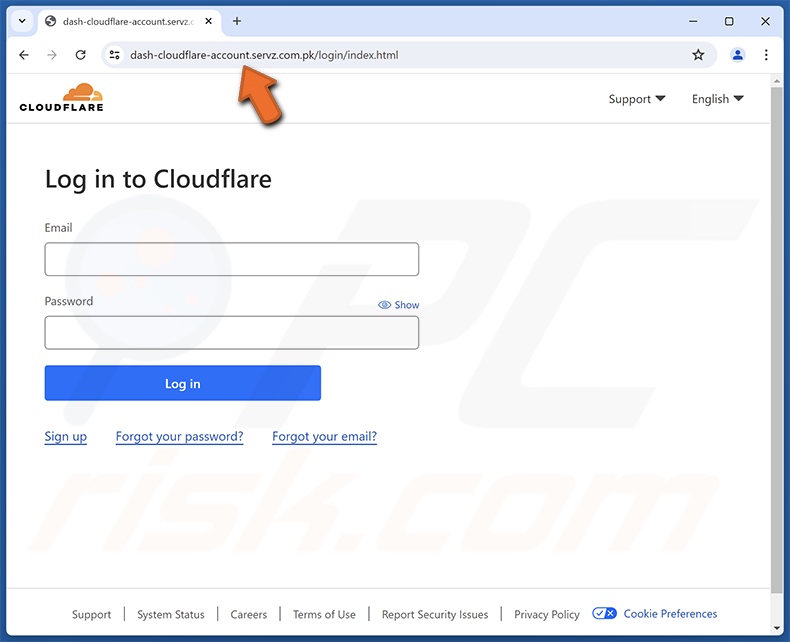 Cloudflare - Important Account Update bedrieglijke e-mail gepromote phishingsite