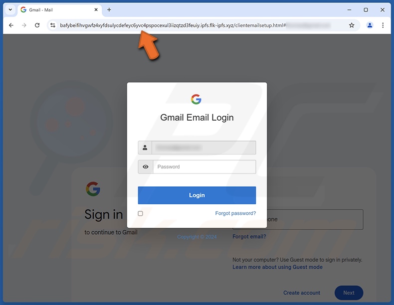 Full Storage Notification bedrieglijke e-mail gepromote phishingsite
