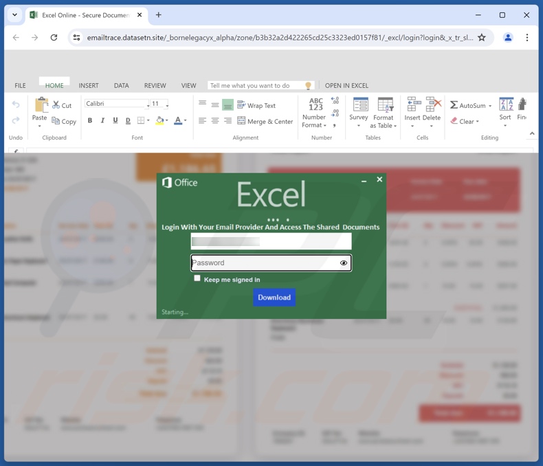 Signed Invoice bedrieglijke e-mail gepromote phishingsite