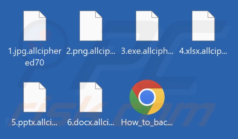 Bestanden versleuteld door AllCiphered ransomware (.allciphered70 extensie)