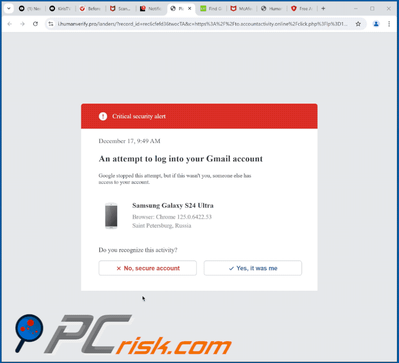Verschijning van Attempt To Log Into Your Gmail Account oplichterij