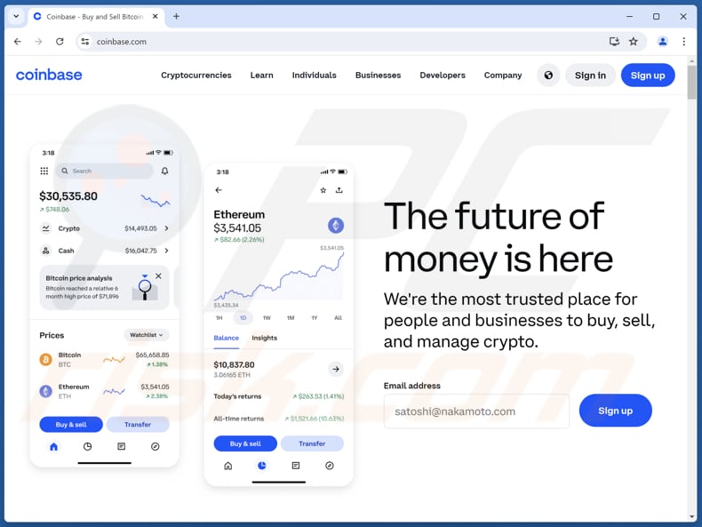 Coinbase Wallet X-Mas Registration echte website oplichterij (coinbase.com)