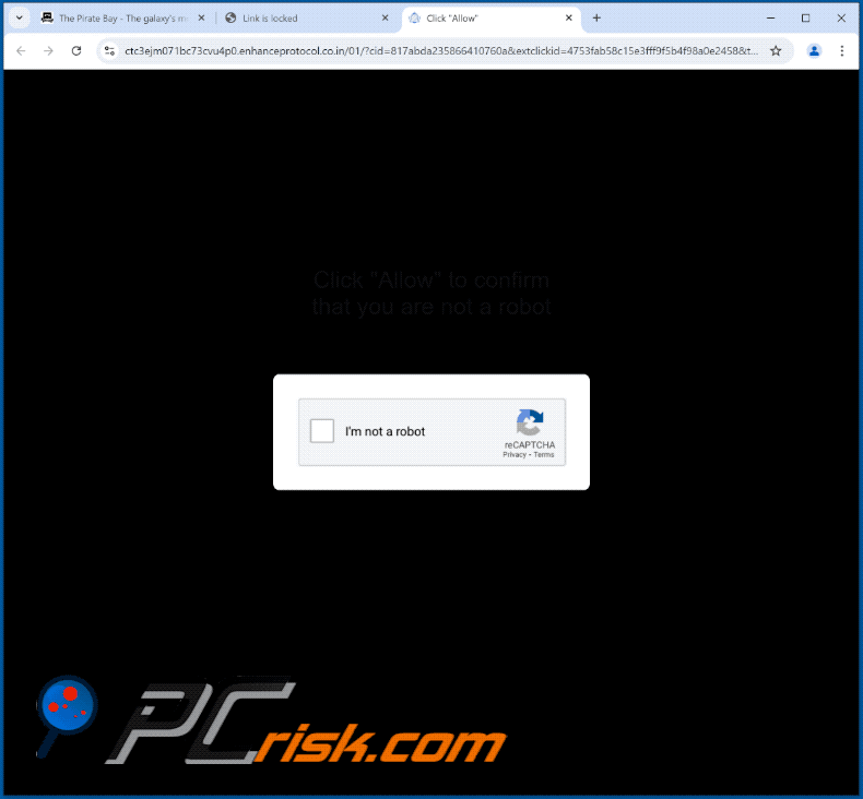 enhanceprotocol.co[.]in website optreden (GIF)
