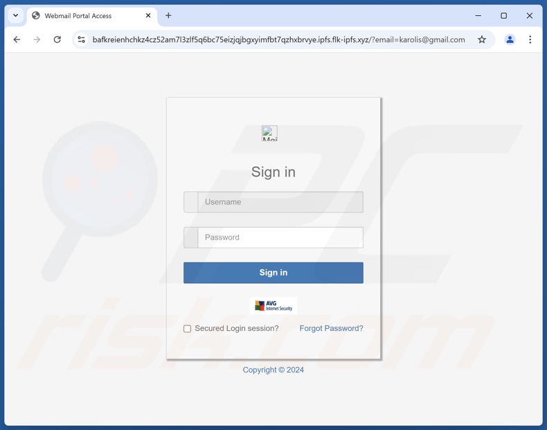 Failed Login Attempt bedrieglijke e-mail gepromote phishingsite