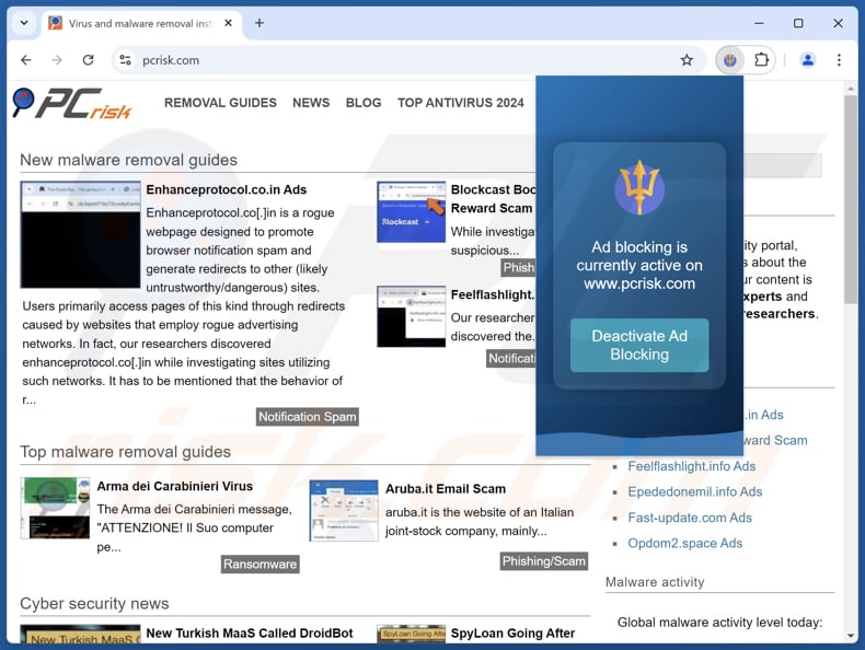 Neptune | Ad Blocker uiterlijk