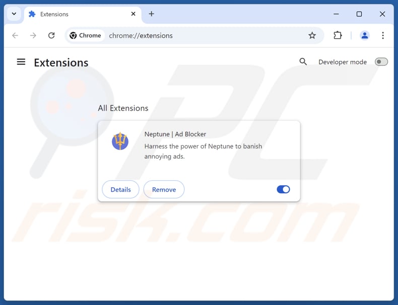 Neptune | Ad Blocker advertenties verwijderen uit Google Chrome stap 2