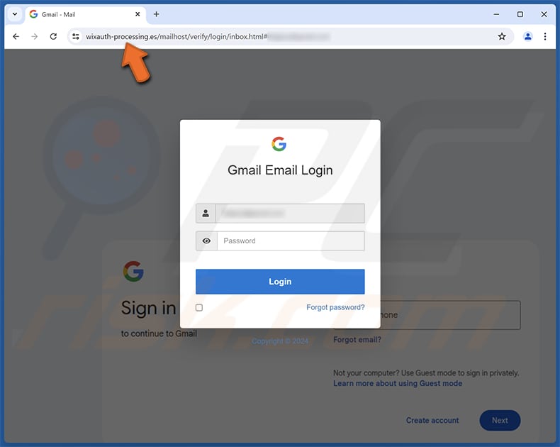 Password Credentials E-mail oplichterij phishing site