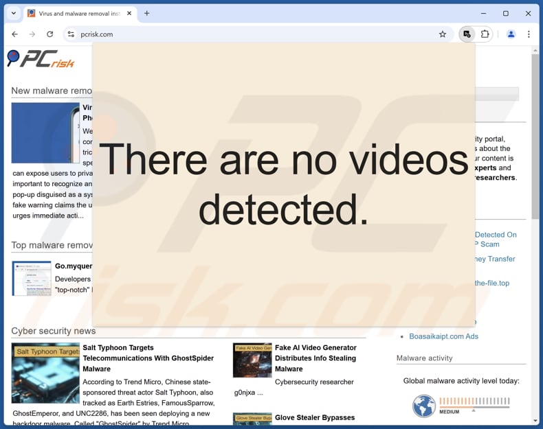 Pro Video Downloader adware uiterlijk