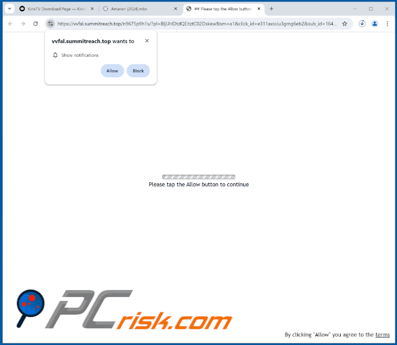 summitreach[.]top website optreden (GIF)