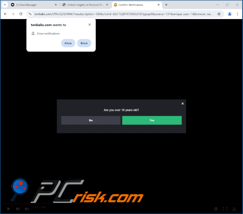 tonbaks[.]com website uiterlijk (GIF)
