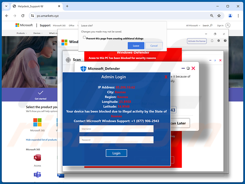 Blocked Due To Illegal Activity By The State POP-UP Oplichterij (2025-01-23)