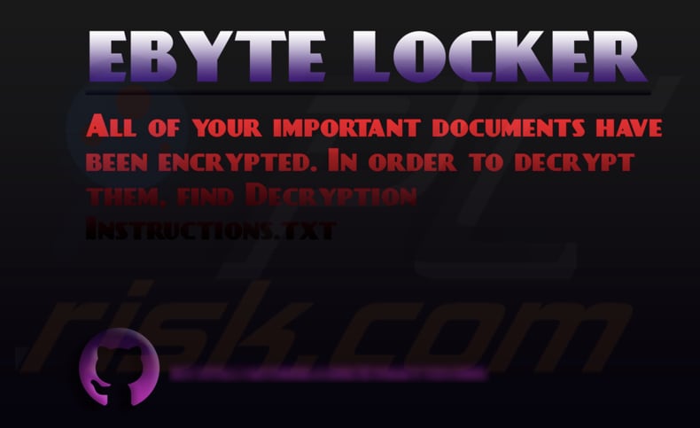 EByte Locker ransomware behang